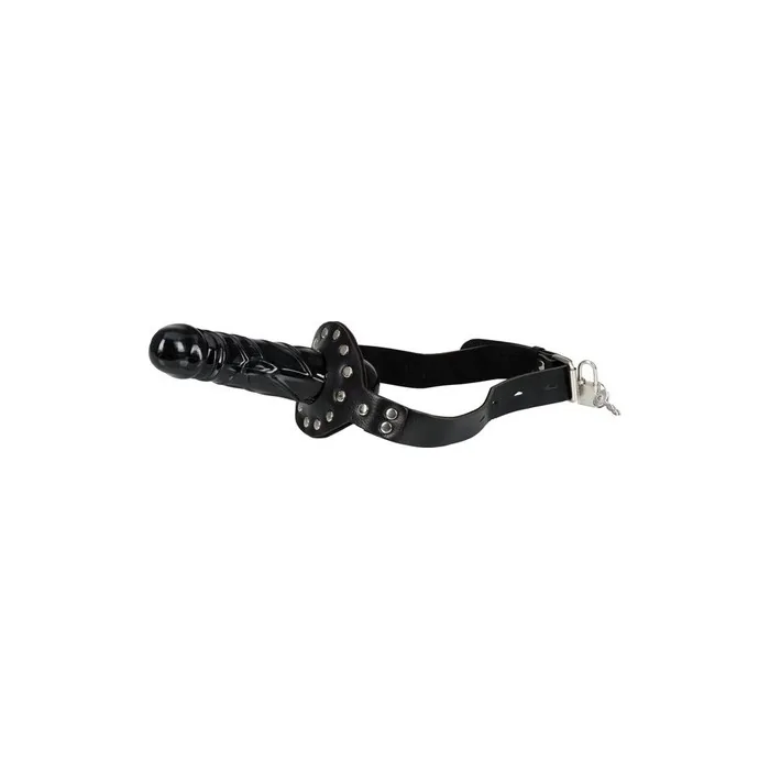Pipedream Fetish Fantasy Mouth Gag Deluxe Ball Gag W/Dong Black - 5 Inch