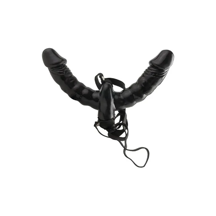 Pipedream Fetish Fantasy Series Vibrating Double Pleasure Strapon Black