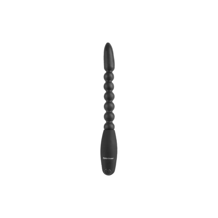 SHOTS Pipedream Flexa-Pleaser Power Beads Flexible Anal Beads with Vibration Multi Speed 26cm Black