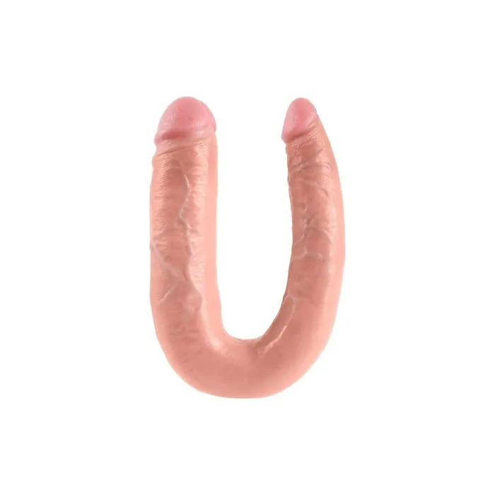 Pipedream King Cock Flesh Large Double Trouble Dildo - Beige L