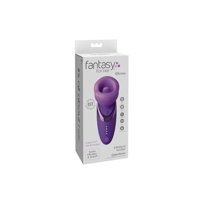 Fantasy For Her Pleasure Sucker Vibrator Purple 17.8cm
