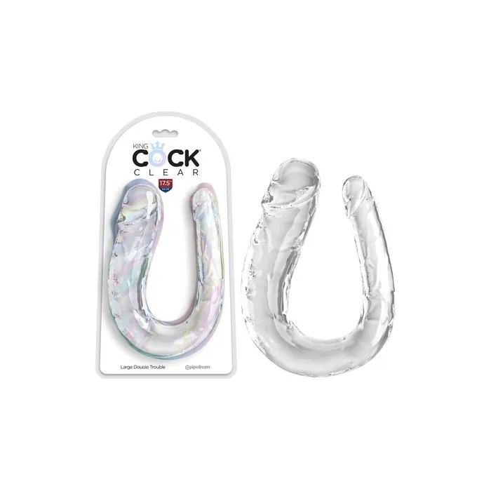 King Cock Clear Double Dildo 44cm