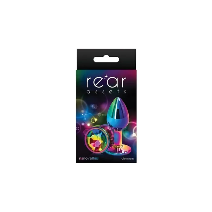 NS Novelties Rear Assets Multicolor Anal Plug Small with Crystal