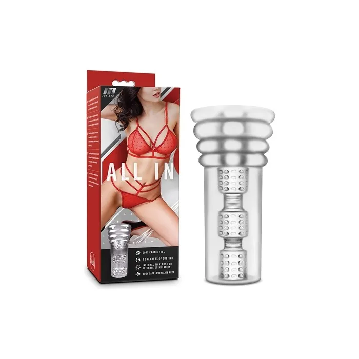 M For Men Masturbator-Bl-06512 Masturbator Transparent One Size