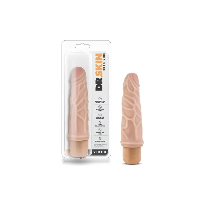 Blush Novelties Number 3 B Yours Vibe Natural Vibrating Dildo Beige