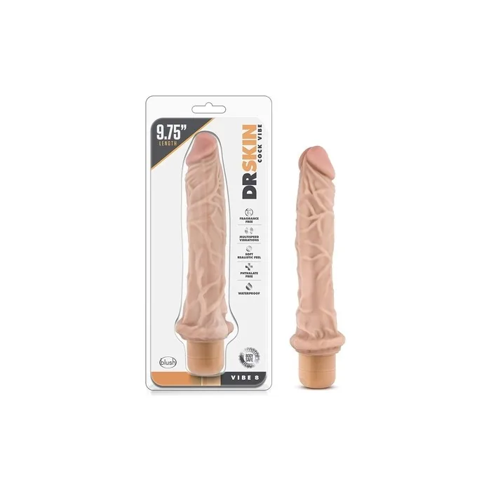 Blush Realistics Flesh Vibrator 24.7cm x 4.5cm - 2 x AA - PVC - 9.7 inch