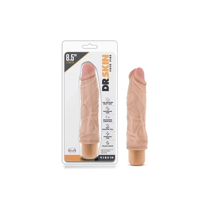 Blush Realistics Flesh Vibrator 21.5cm 4cm 2xAA PVC 8.5inch
