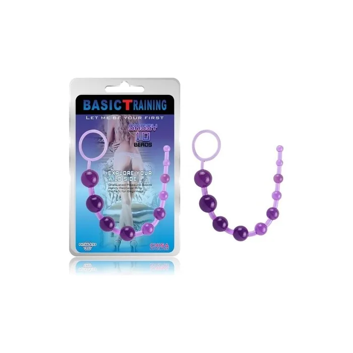 Chisa Anal Beads Sassy 30cm Purple