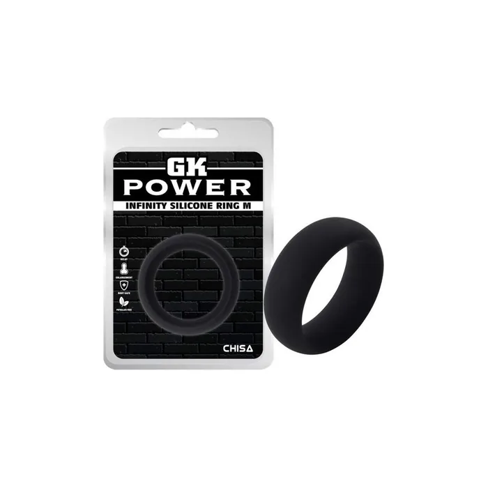Chisa Infinity Silicone Penis Ring Medium Black