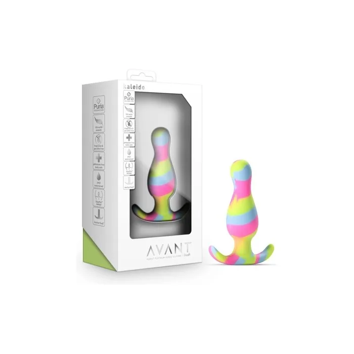 Blush Novelties Avant Kaleido Anal Plug With Conical Head For Easy Insertion Plating Hardened Puria Silicone Ultrasilk Smooth Anchortech Base For Safety And Comfort