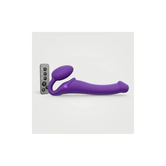 Strap On Me Vibrating Bendable Strapon Medium Purple