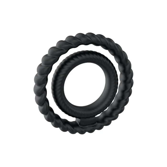 Dorcel Dual Penis Ring Black 4.35cm x 2.5cm
