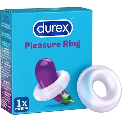 Durex Pleasure Ring Stretchable Silicone Penis Ring for Longer and Harder Pleasure