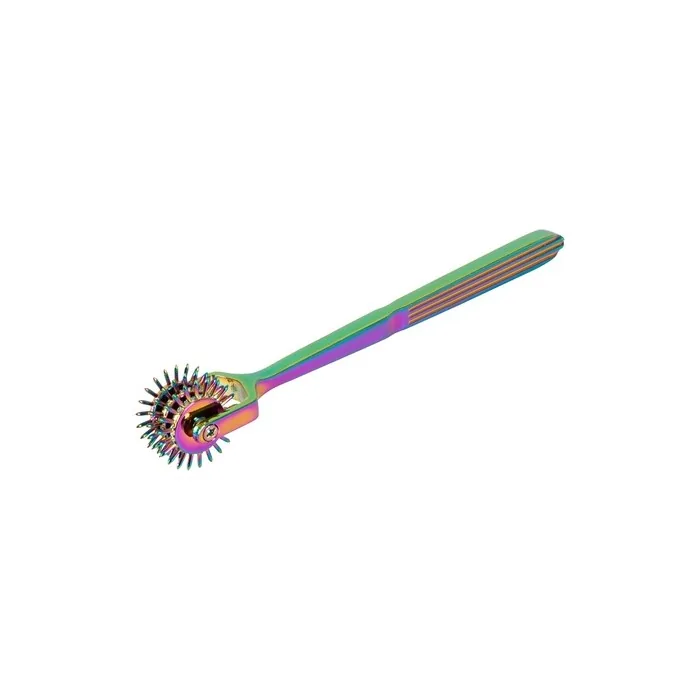 Fetish Collection Rainbow Triple Pinwheel Metal Sensation Toy with 3 Wheels