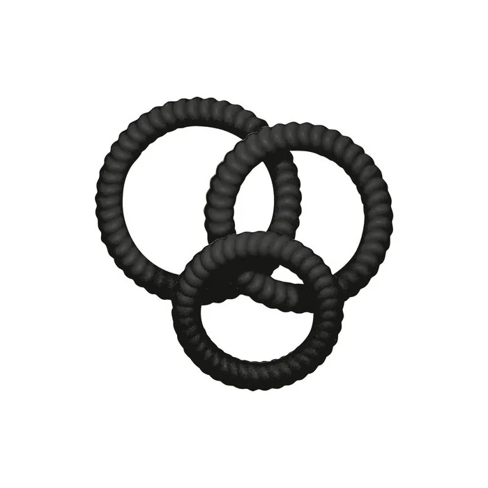You2toys Lust 3 Cock Rings Black - Set Of 3 Cock Rings For Men And Couples