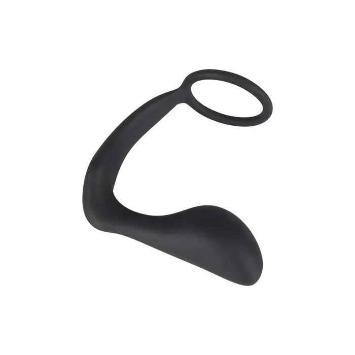 Black Velvet Orion Penis Ring With Anal Plug