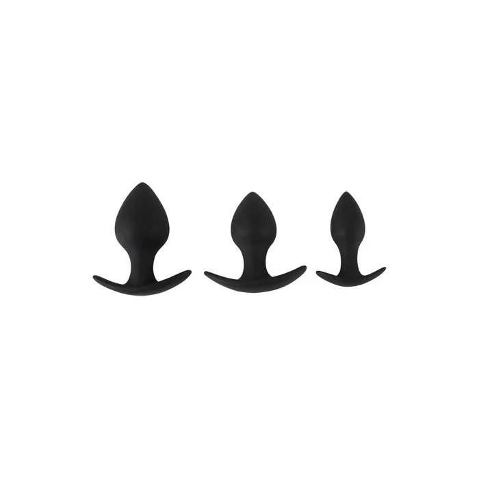Black Velvets Anal Trainer Set 3piece Anal Plug Set For Beginners