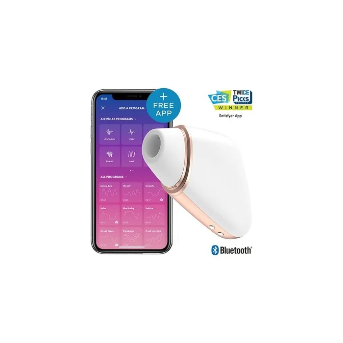 Satisfyer App Enabled Love Triangle White