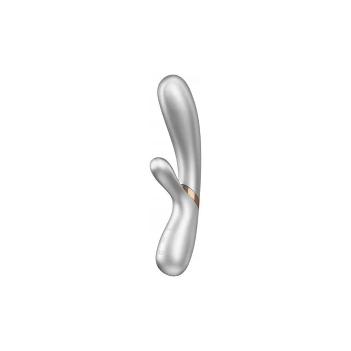 Satisfyer Hot Lover Vibrator - Heated Double Vibrator In Silver