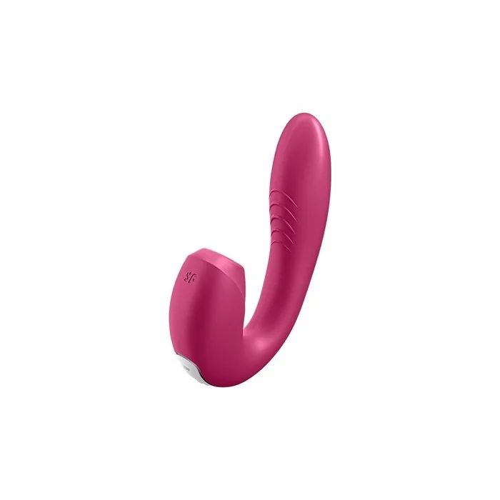 Satisfyer Sunray Air Pulse Stimulator + Vibration Clitoral Stimulator With Vibration Berry