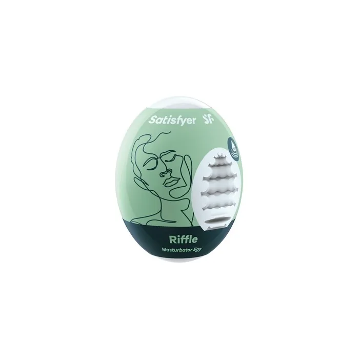 Satisfyer Masturbator Egg Single Riffle Light Green