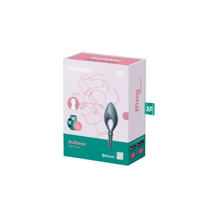 Satisfyer Bullseye Vibrating Ring Gray 1 Unit