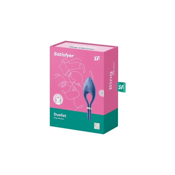 Satisfyer Duelist Vibrating Ring Blue 1 Unit