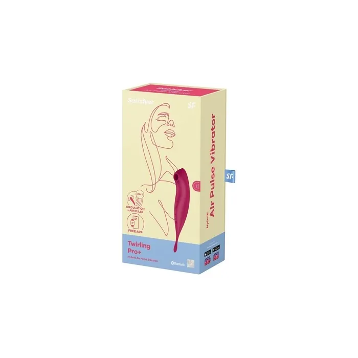 Satisfyer Twirling Pro Hybrid Air Vibrator App Dark Red 1 Unit