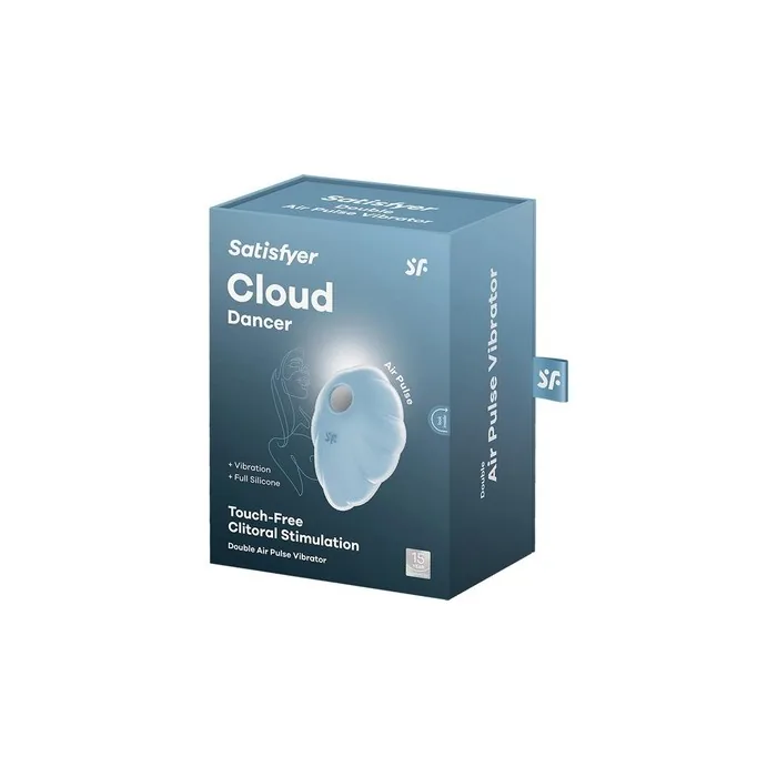 Satisfyer Cloud Dancer Clitoral Double Air Pulse Vibrator Blue 1 Unit