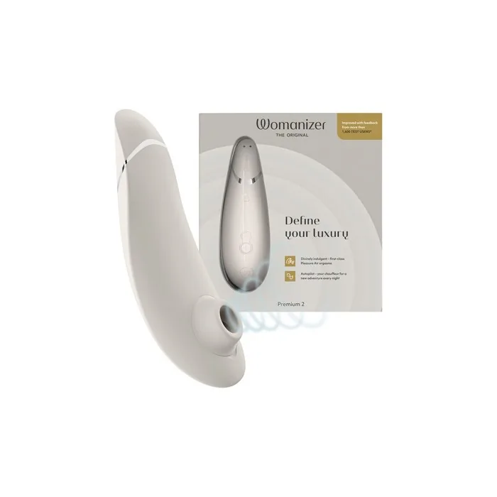 Womanizer Premium 2 Clitoral Stimulator Warm Gray