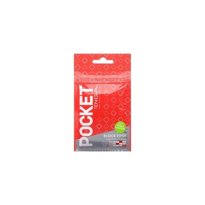 Tenga Pocket Block Edge Masturbator Block Edge 1 Unit