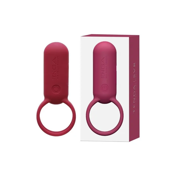 Tenga SVR Rechargeable Clitoral Stimulator for Couples Carmine 7 Modes