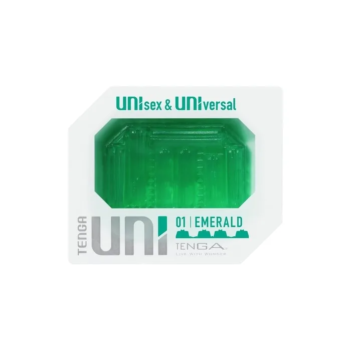 Tenga Uni Emerald Stretchy Unisex Sex Toy with Arousing Texture