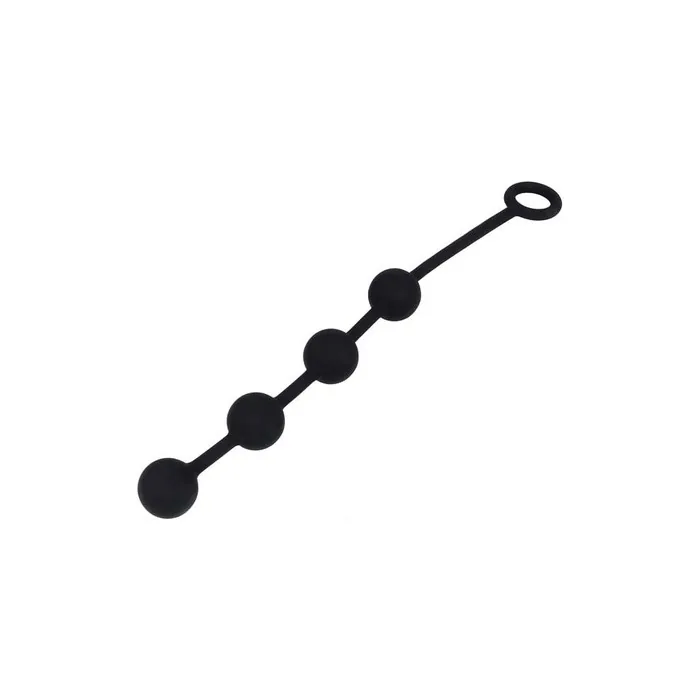 Nexus Excite - Medium Silicone Anal Beads - Black, 51 G