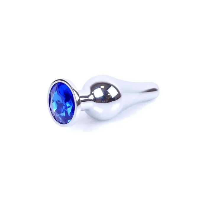 Mylove Metal Anal Plug Silver Dark Blue