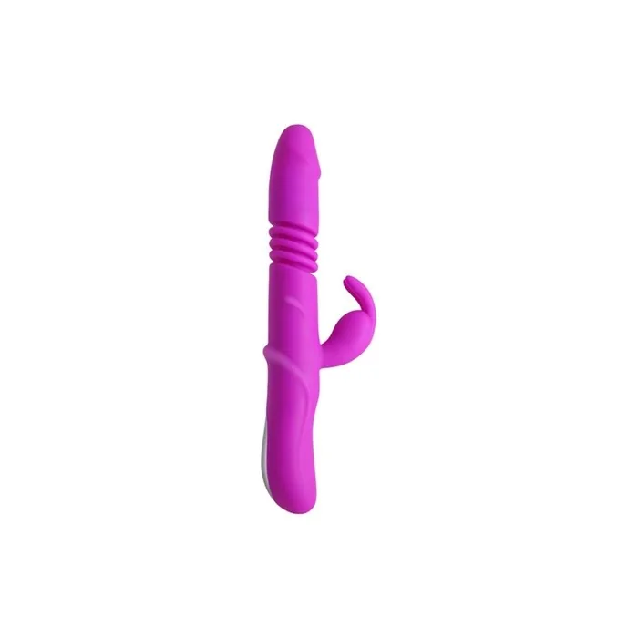 Pretty Love Ward Vibrator with Clitoral Stimulator Deep Rose