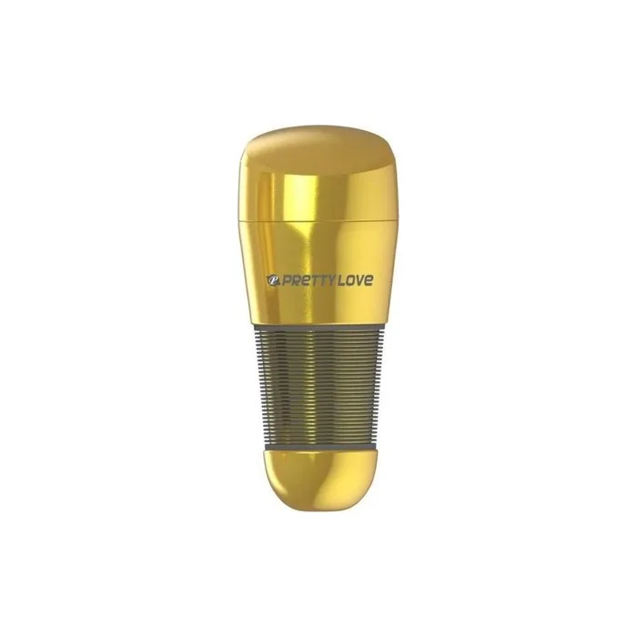 Pretty Love Masturbator Kitty Gold Leather Clear