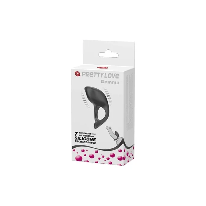 Gemma USB Silicone Black Vibrating Ring