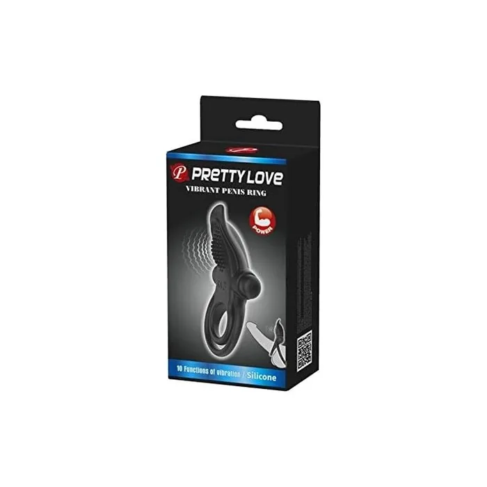 PRETTYLOVE Double Vibrating Ring Vibrant Penis Ring