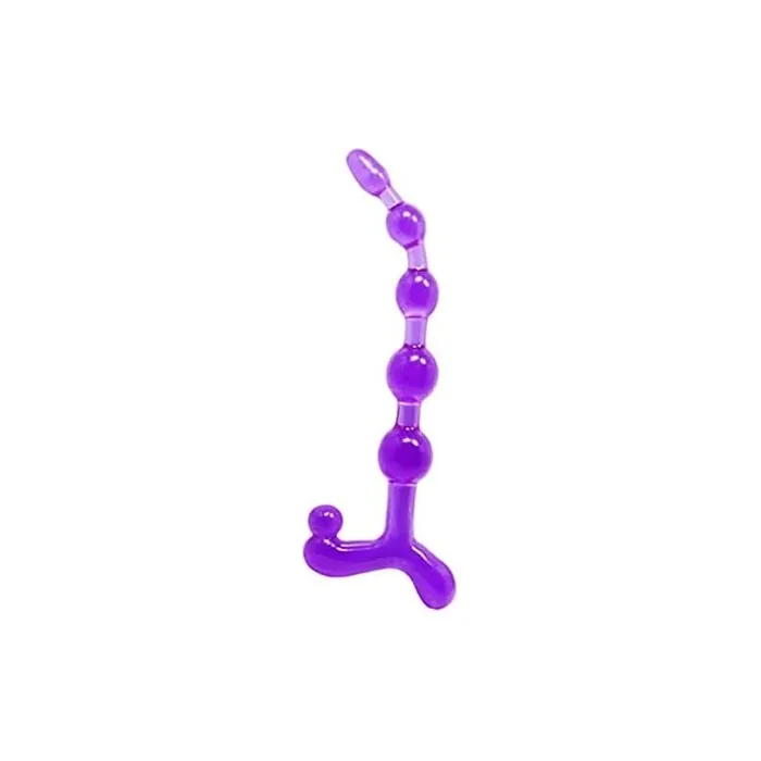 Bendy Twist Purple Anal Beads