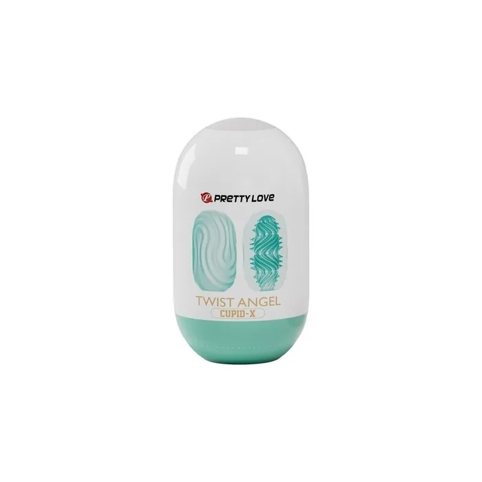 Pretty Love Twist Angel Cupid Masturbator - White/Green, 9.7 x 5.5 x 5.5 cm
