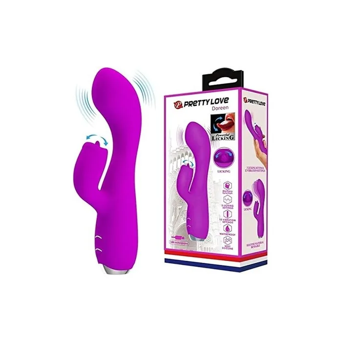 Pretty Love Doreen Rabbit Vibrator - Purple 166g