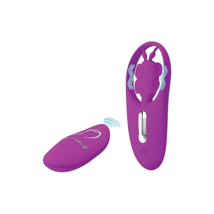 Pretty Love Dancing Butterfly Remote Control Stimulator for Panties - Purple