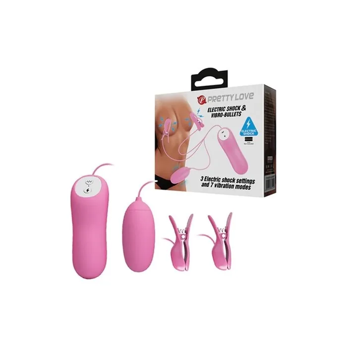 Pretty Love Electric Shock and Vibro Bullets Pink