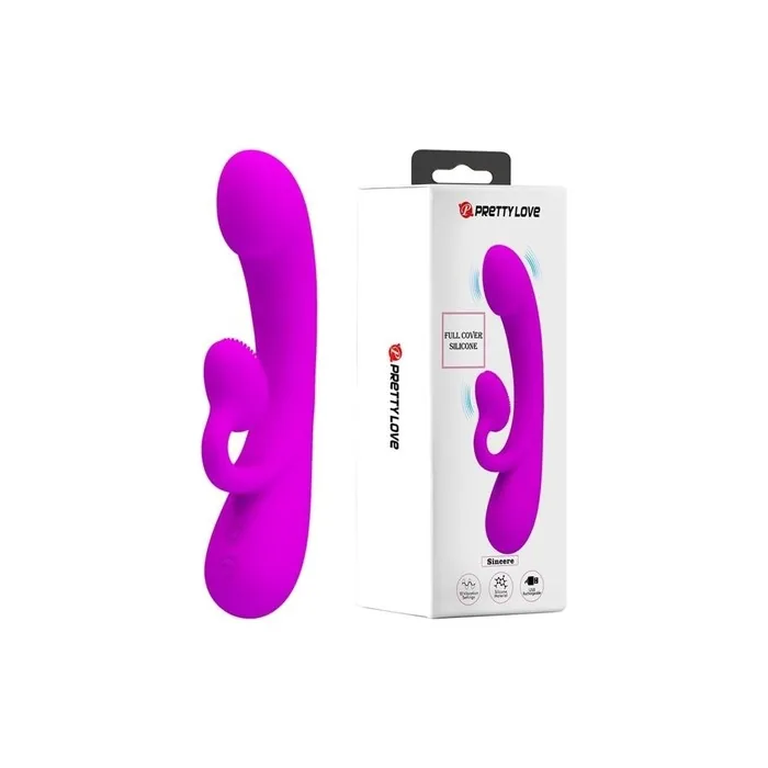 Pretty Love Sincere Silicone Vibrator and Stimulator Purple