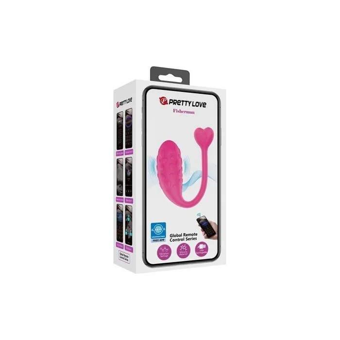 Pretty Love APP Controlled Pink Fisher Vibrating Egg