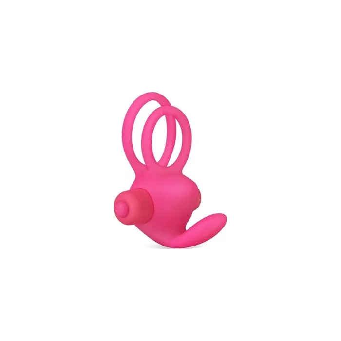 LOVETOY Double Vibrating Cockring Power Clit Duo Pink