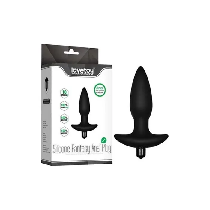 Fantasy Plug with Vibration Black