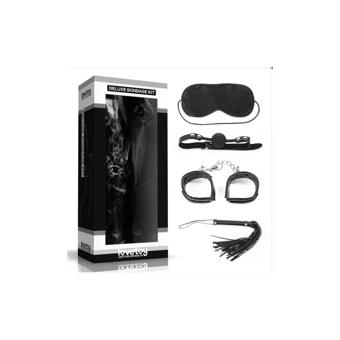 LOVETOY Deluxe Bondage Kit 4 Units - Black