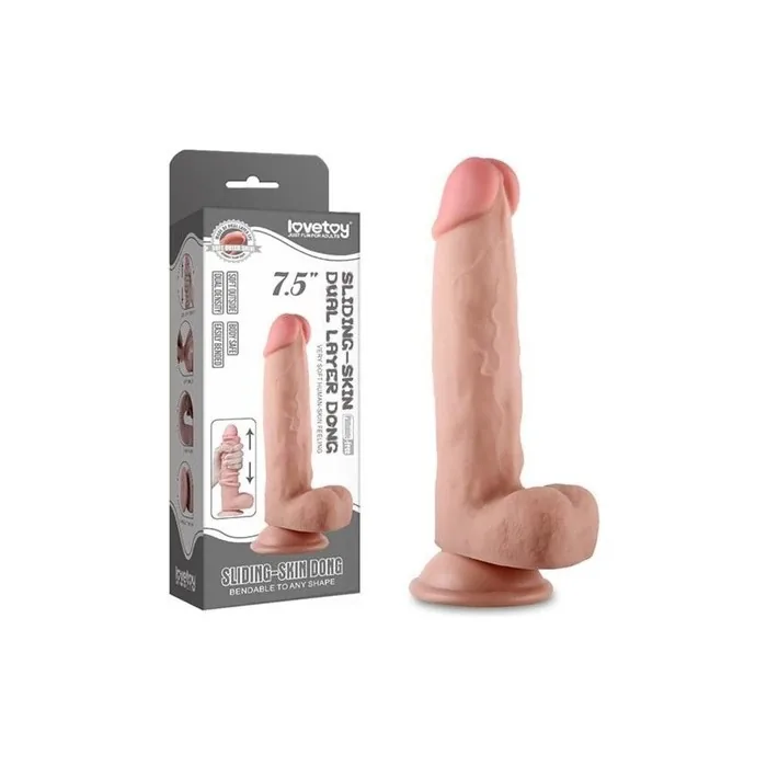 Love Toy 8 inch Sliding Skin Dildo